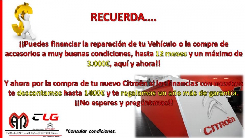FINANCIAMOS TUS REPARACIONES, COMPRA DE ACCESORIOS O TU VEHÍCULO NUEVO. FINANCIAMOS TUS REPARACIONES, COMPRA DE ACCESORIOS O TU VEHÍCULO NUEVO.