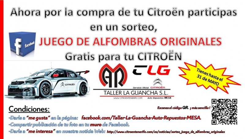 Sorteo JUEGO DE ALFOMBRAS ORIGINALES Gratis para tu CITROËN Sorteo JUEGO DE ALFOMBRAS ORIGINALES Gratis para tu CITROËN