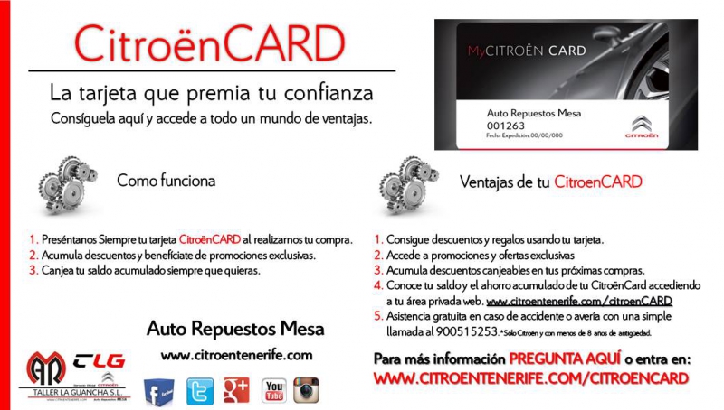 Estrenamos TARJETA de puntos CITROEN CARD. Estrenamos TARJETA de puntos CITROEN CARD.